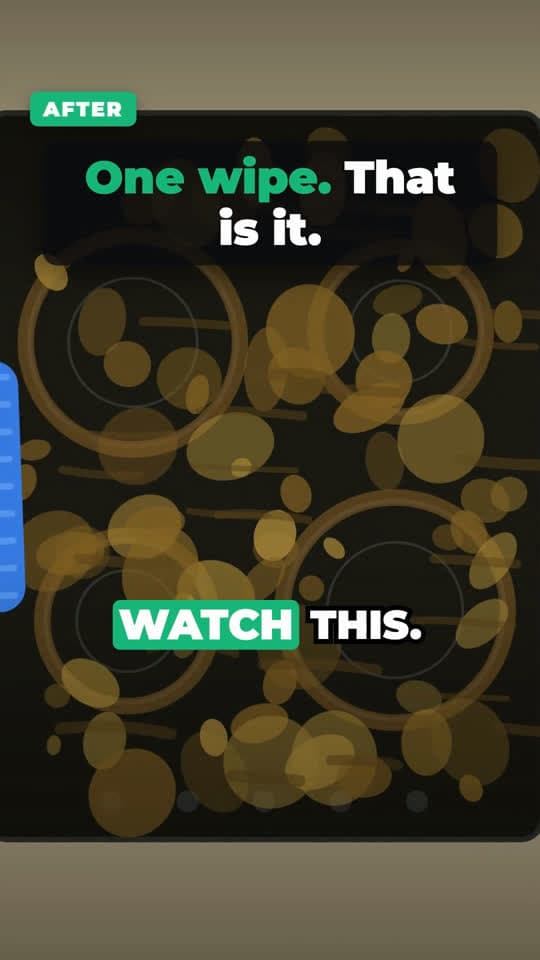Full-screen payoff frame with the headline “One wipe. That is it.”